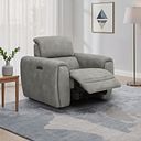 Arabella Power Recliner Armchair in Dexter Stone Fabric