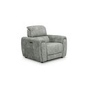 Arabella Power Recliner Armchair in Marble Silver Fabric