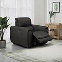 Arabella Power Recliner Armchair in Storm Leather