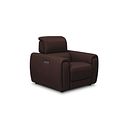 Arabella Power Recliner Armchair with Adjustable Power Headrest in Chestnut Leather