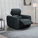 Arabella Power Recliner Armchair with Adjustable Power Headrest in Dexter Shadow Fabric