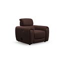 Arabella Power Recliner Armchair with Power Headrest and Speakers in Chestnut Leather