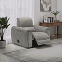 Arabella Power Recliner Armchair with Power Headrest and Speakers in Dexter Stone Fabric