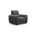 Arabella Power Recliner Armchair with Power Headrest and Speakers in Elephant Grey Leather