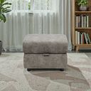 Arabella Storage Footstool in Marble Mink Fabric