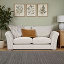 Ashby 3 Seater High Back Sofa in Cream fabric