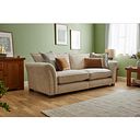 Ashby 4 Seater High Back Sofa in Cream fabric
