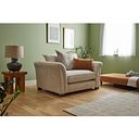 Ashby Pillow Back Loveseat in Cream fabric