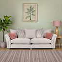 Ashby 4 Seater Pillow Back Sofa in Ivory fabric