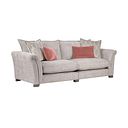 Ashby 4 Seater High Back Sofa in Ivory fabric