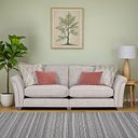 Ashby 4 Seater High Back Sofa in Ivory fabric