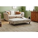 Ashby Footstool in Natural Fabric