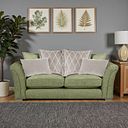 Ashby 3 Seater Pillow Back Sofa in Olive fabric