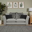 Ashby 3 Seater Pillow Back Sofa in Platinum fabric
