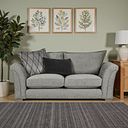 Ashby 3 Seater High Back Sofa in Platinum fabric