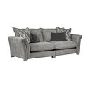 Ashby 4 Seater High Back Sofa in Platinum fabric