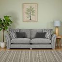 Ashby 4 Seater High Back Sofa in Platinum fabric