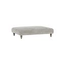 Ashby Footstool in Silver fabric