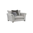 Ashby Pillow Back Loveseat in Silver fabric