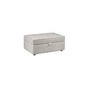 Ashby Storage Footstool in Silver fabric