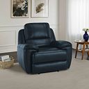 Austin Armchair in Blue Leather