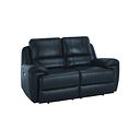 Austin 2 Seater Electric Recliner Sofa with Power Headrest in Blue Leather