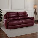 Austin 3 Seater Sofa in Burgundy Leather