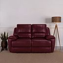 Austin 2 Seater Electric Recliner Sofa with Power Headrest in Burgundy Leather