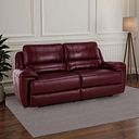 Austin 3 Seater Electric Recliner Sofa with Power Headrest in Burgundy Leather