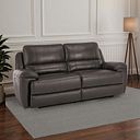 Austin 3 Seater Electric Recliner Sofa with Power Headrest in Dark Grey Leather