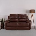 Austin 2 Seater Electric Recliner Sofa with Power Headrest in Tan Leather