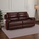 Austin 3 Seater Electric Recliner Sofa with Power Headrest in Tan Leather