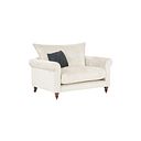 Bassett High Back Loveseat in Ecru Fabric
