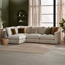 Malvern 4 Seat Right Hand Modular Corner Sofa in Beige fabric - Group 5