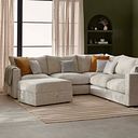 Malvern Storage Footstool in Beige fabric