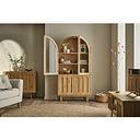 Belgrave Solid Natural Oak Display Cabinet