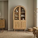 Belgrave Solid Natural Oak Display Cabinet
