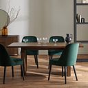 Bette Upholstered Chair with Black Legs in Heritage Bottle Green Velvet