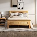 Bevel Solid Oak 4ft 6" Double Bed