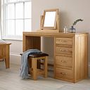 Bevel Natural Solid Oak Dressing Table