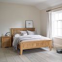 Bevel Natural Solid Oak 5ft King-Size Bed