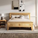 Bevel Natural Solid Oak 5ft King-Size Bed