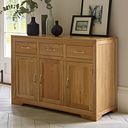 Bevel Natural Solid Oak Large Sideboard
