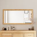 Bevel Natural Solid Oak 1200mm x 600mm Wall Mirror