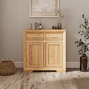 Bevel Natural Solid Oak Small Sideboard