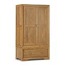 Bevel Natural Solid Oak Double Wardrobe