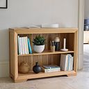 Bevel Natural Solid Oak Small Bookcase
