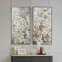 Blossom Handpainted Framed Canvas Print - Set of 2