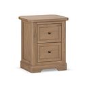 Brennan Antique Finish Solid Oak 2 Drawer Bedside