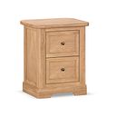 Brennan Natural Solid Oak 2 Drawer Bedside 